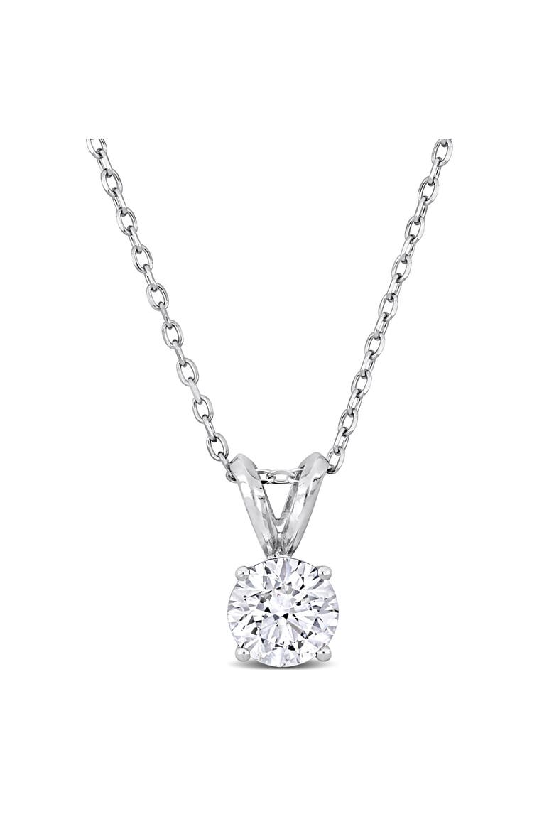 1 CTW Lab-Grown Diamond Solitaire Necklace Platinum, Main, color, Platinum