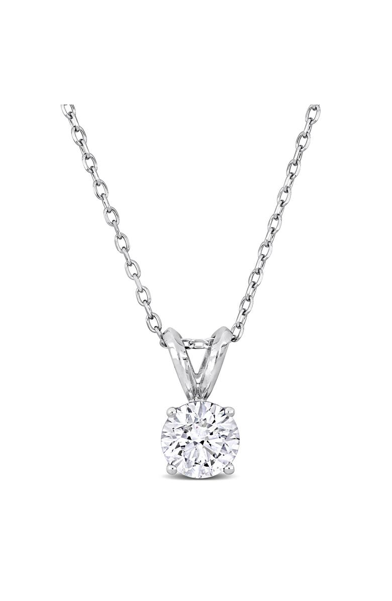 Julianna B. 1 CTW Lab-Grown Diamond Solitaire Necklace Platinum, Main, color, Platinum