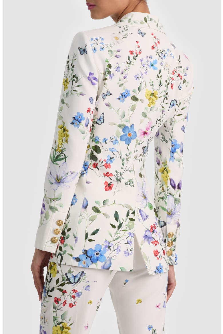 Breann Floral Print Blazer, Alternate, color, TWISTING VINES OFF WHITE