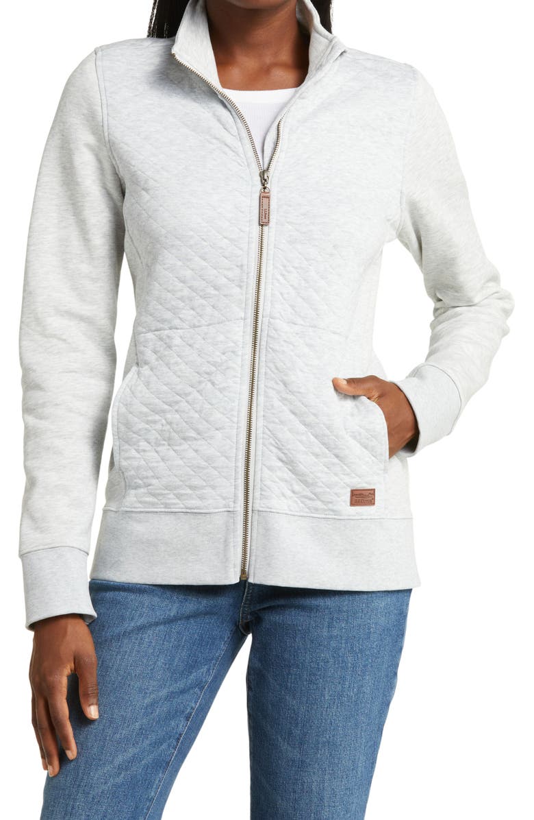 L.L.Bean Quilted Sweatshirt Jacket, Alternate, color, 