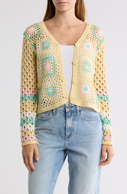 Striped Sleeve Patchwork Cardigan
