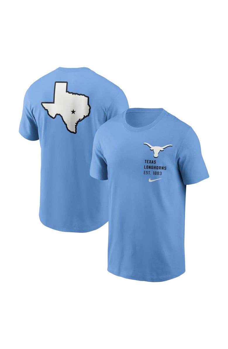 Nike Men's Nike Valor Blue Texas Longhorns Record Shattered 2-Hit T-Shirt, Main, color, Light Blue