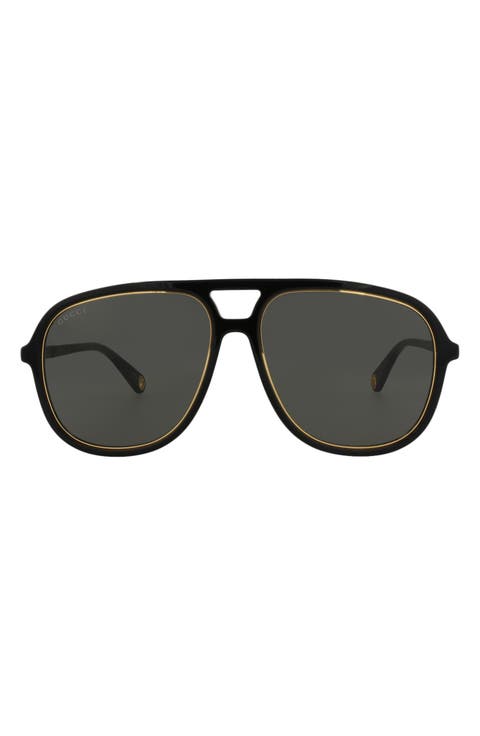 57mm Aviator Sunglasses