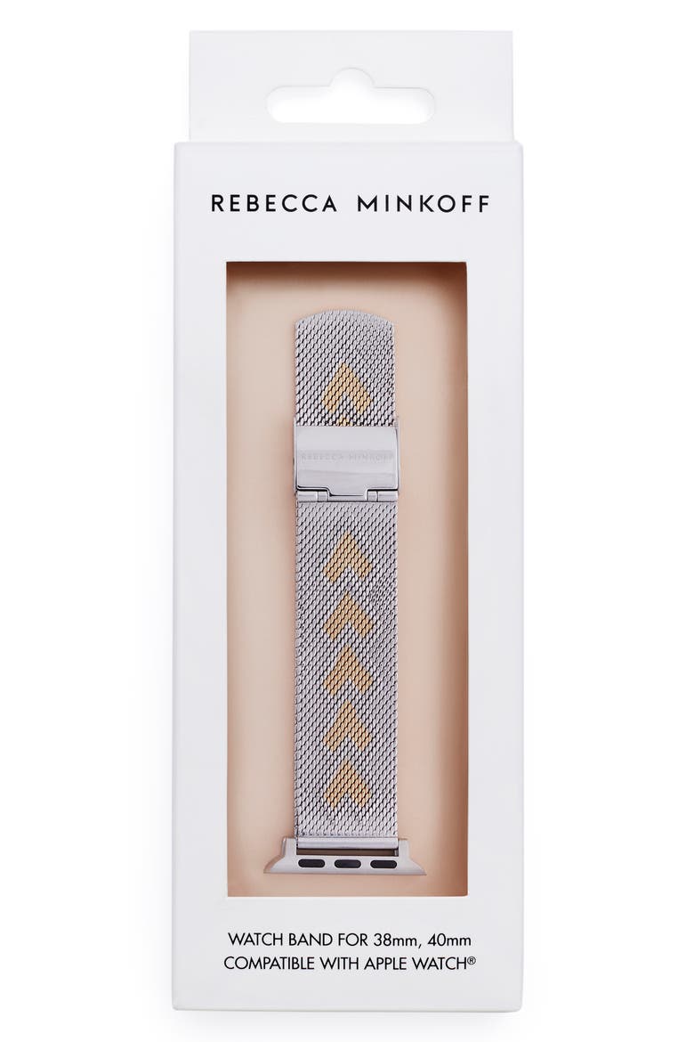 Heart Apple Watch® Bracelet, Alternate, color, SILVER/ GOLD