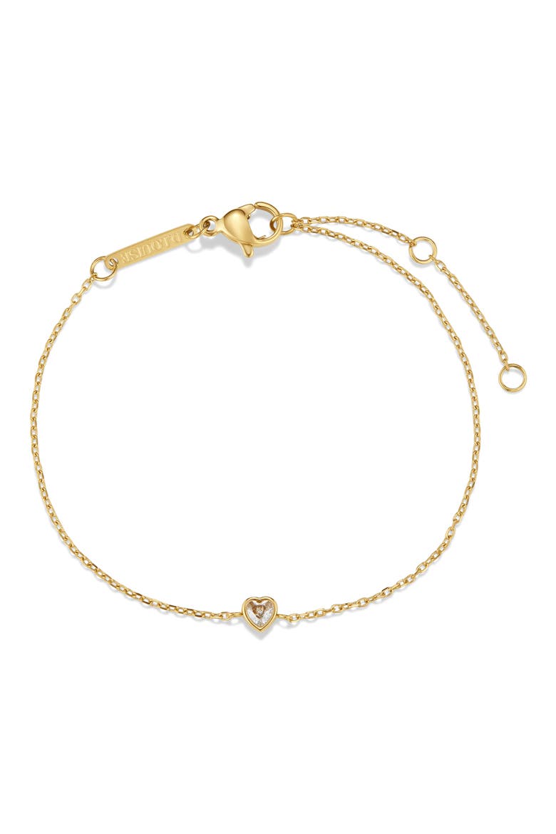 Bridesmaids Crystal Heart Bracelet, Main, color, GOLD