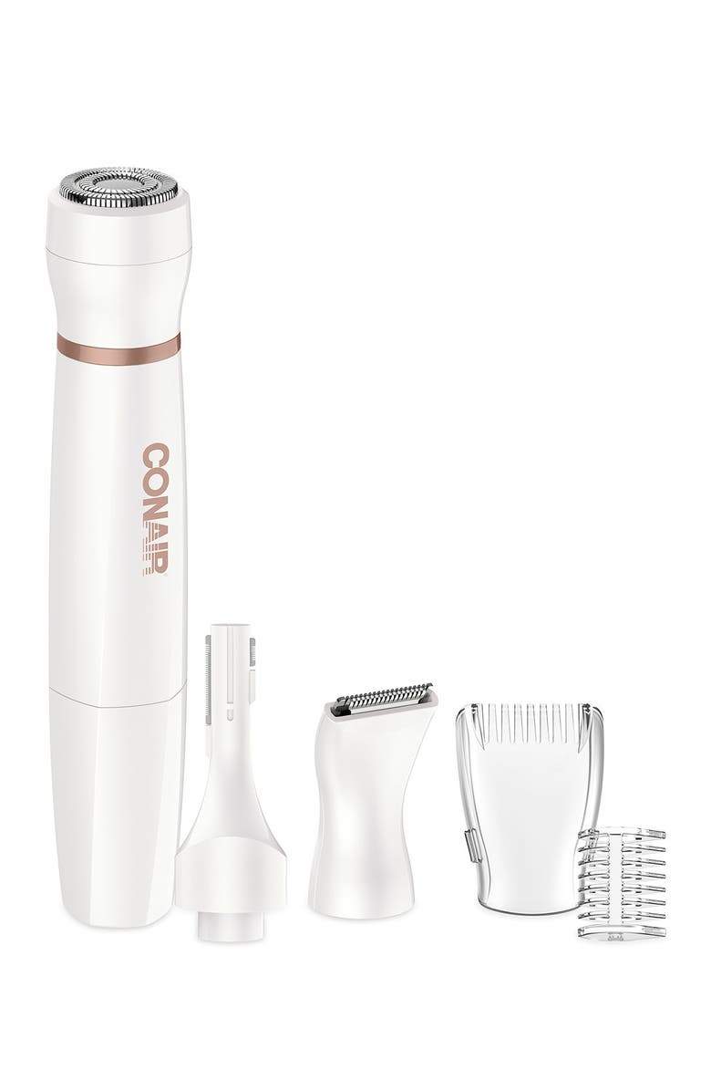 CONAIR True Glow Satiny Smooth All-in-One Facial Trim System, Main, color, 