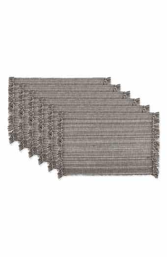 Design Imports Variegated Fringe Set of 6 Placemats