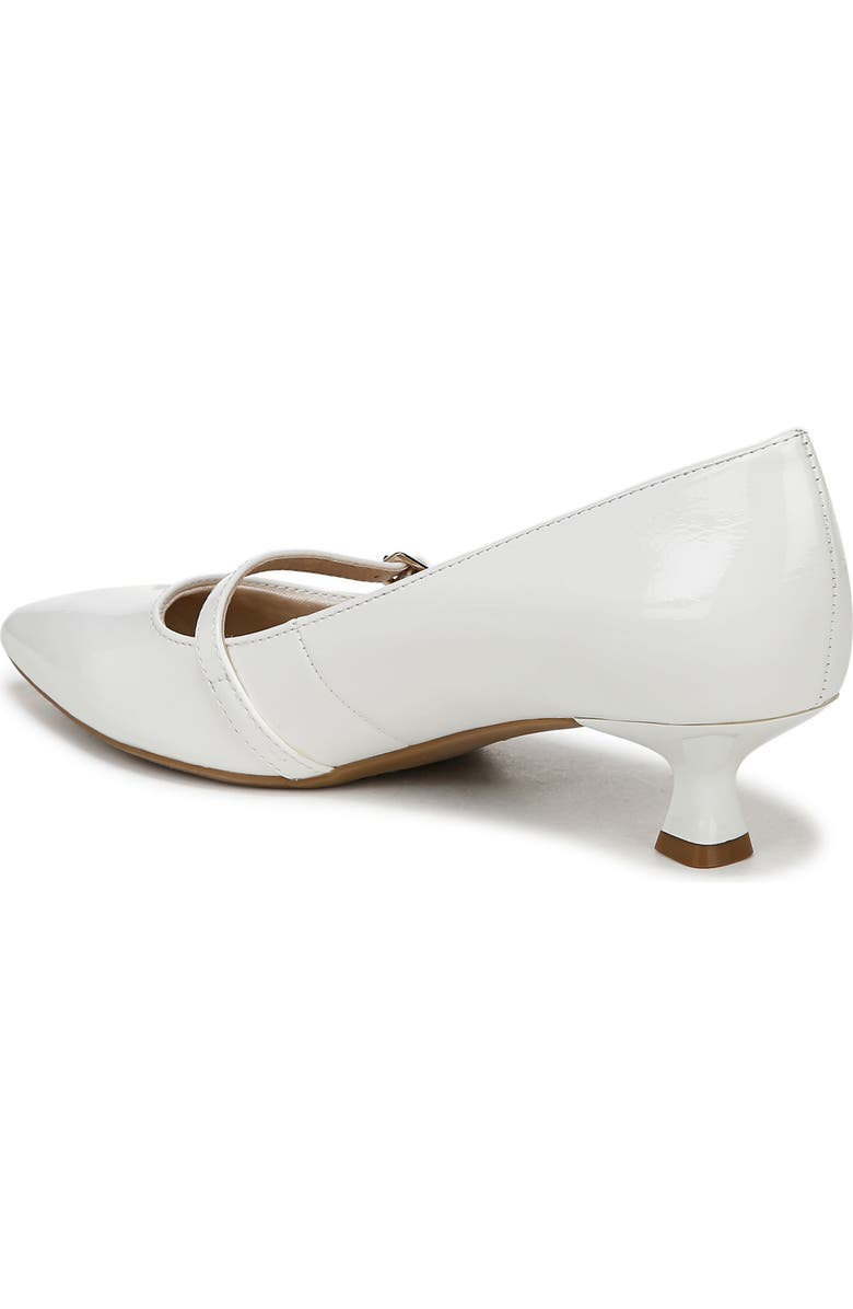 LifeStride Madelyn Mary Jane Pointed Toe Kitten Heel Pump, Alternate, color, White
