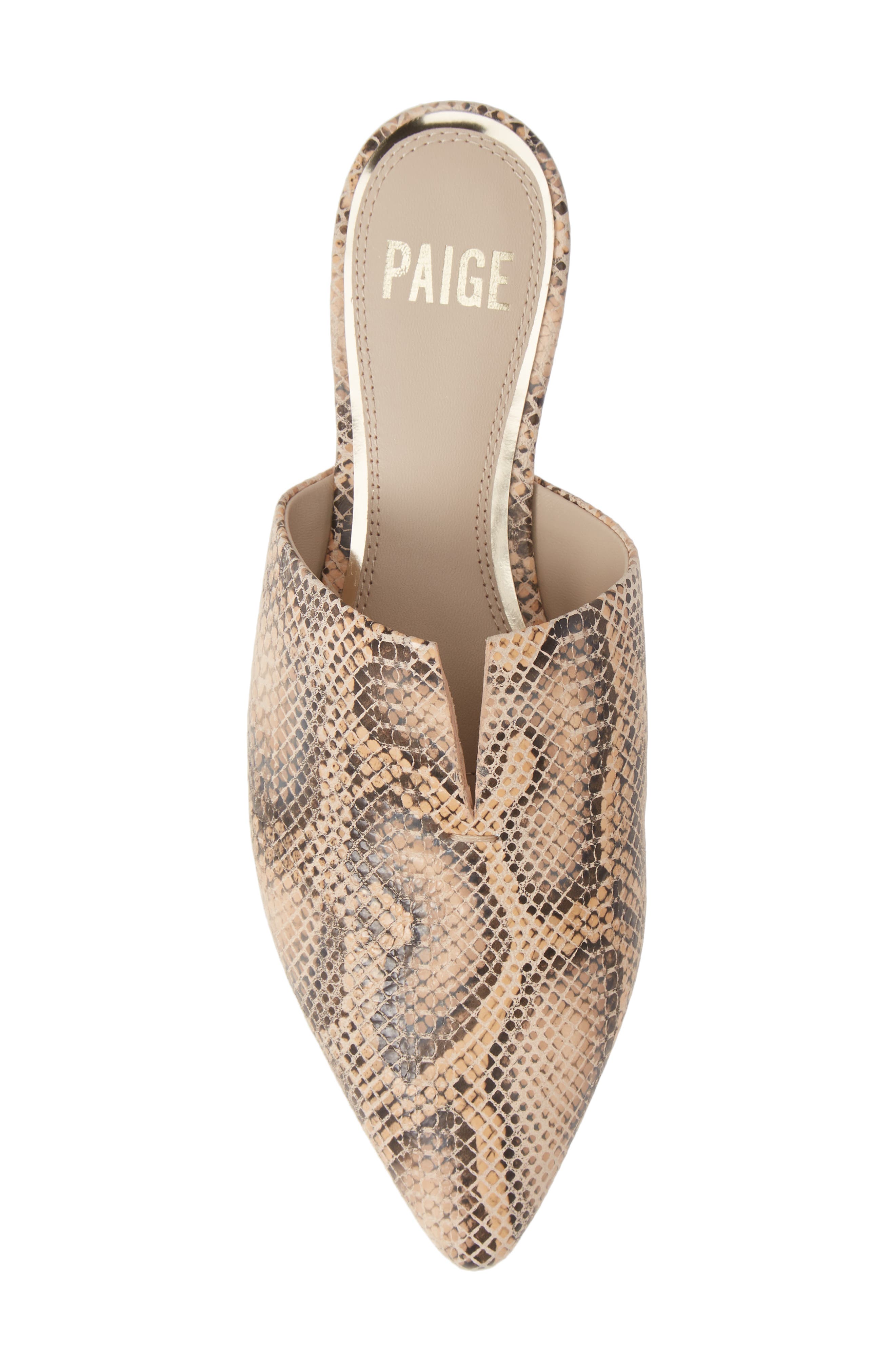 PAIGE Alia Studded Pointed Toe Mule, Alternate, color, Butter Multi