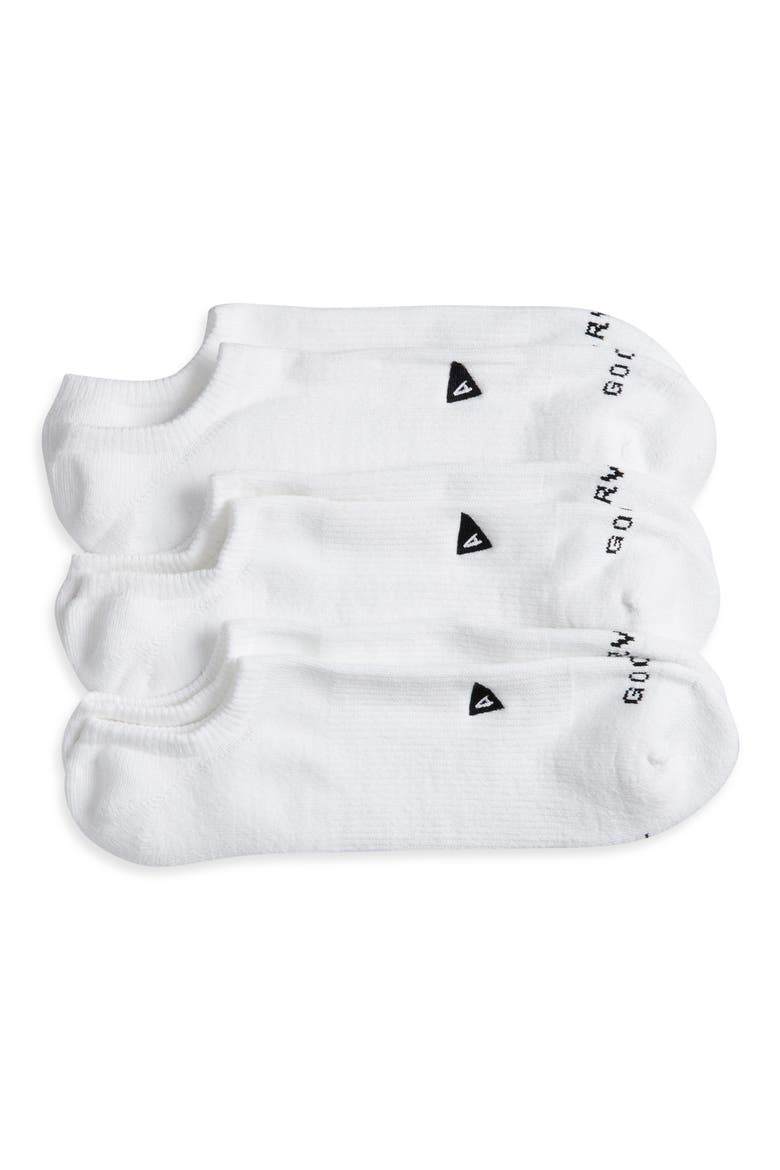 3-Pack No-Show Socks, Main, color, WHITE