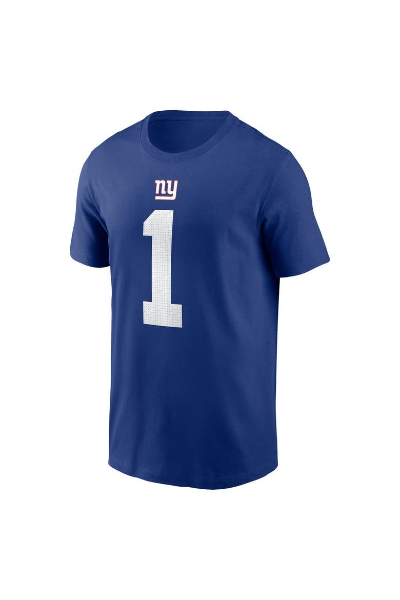 Men's Nike Malik Nabers Royal New York Giants  Name & Number T-Shirt, Alternate, color, Royal