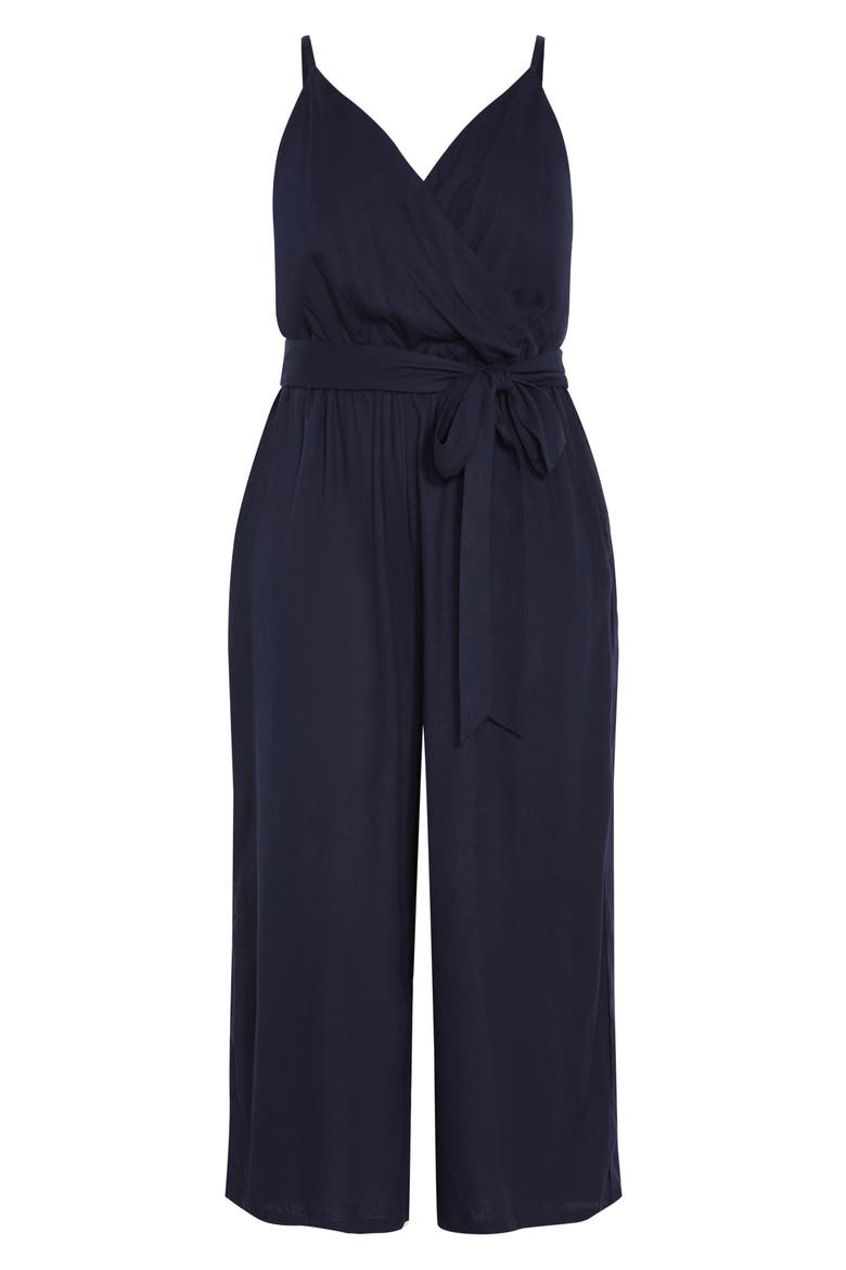 Lina Belted Jumpsuit, Alternate, color, NAVY