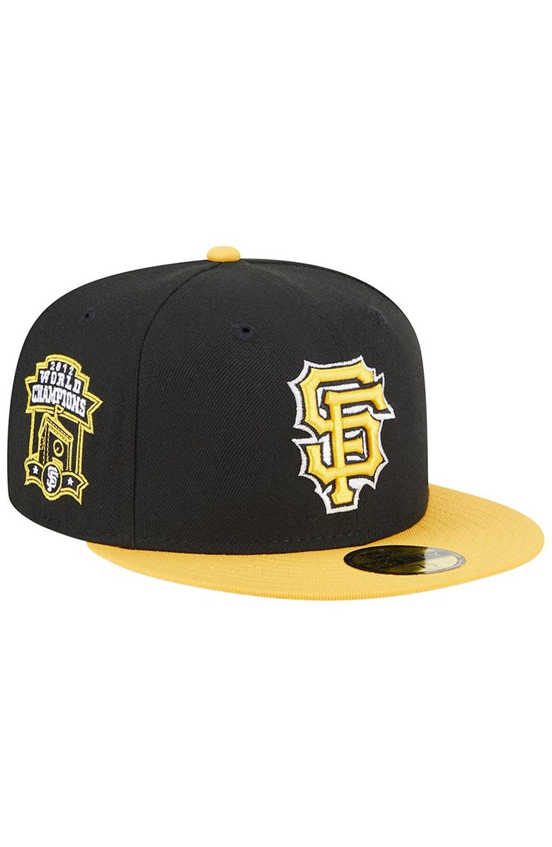 New Era Men's New Era Black/Gold San Francisco Giants 59FIFTY Fitted Hat, Alternate, color, 