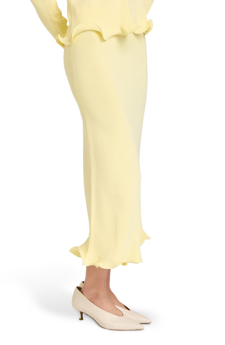 WAYF Isla Ruffle Hem Sweater Skirt, Alternate, color, Yellow