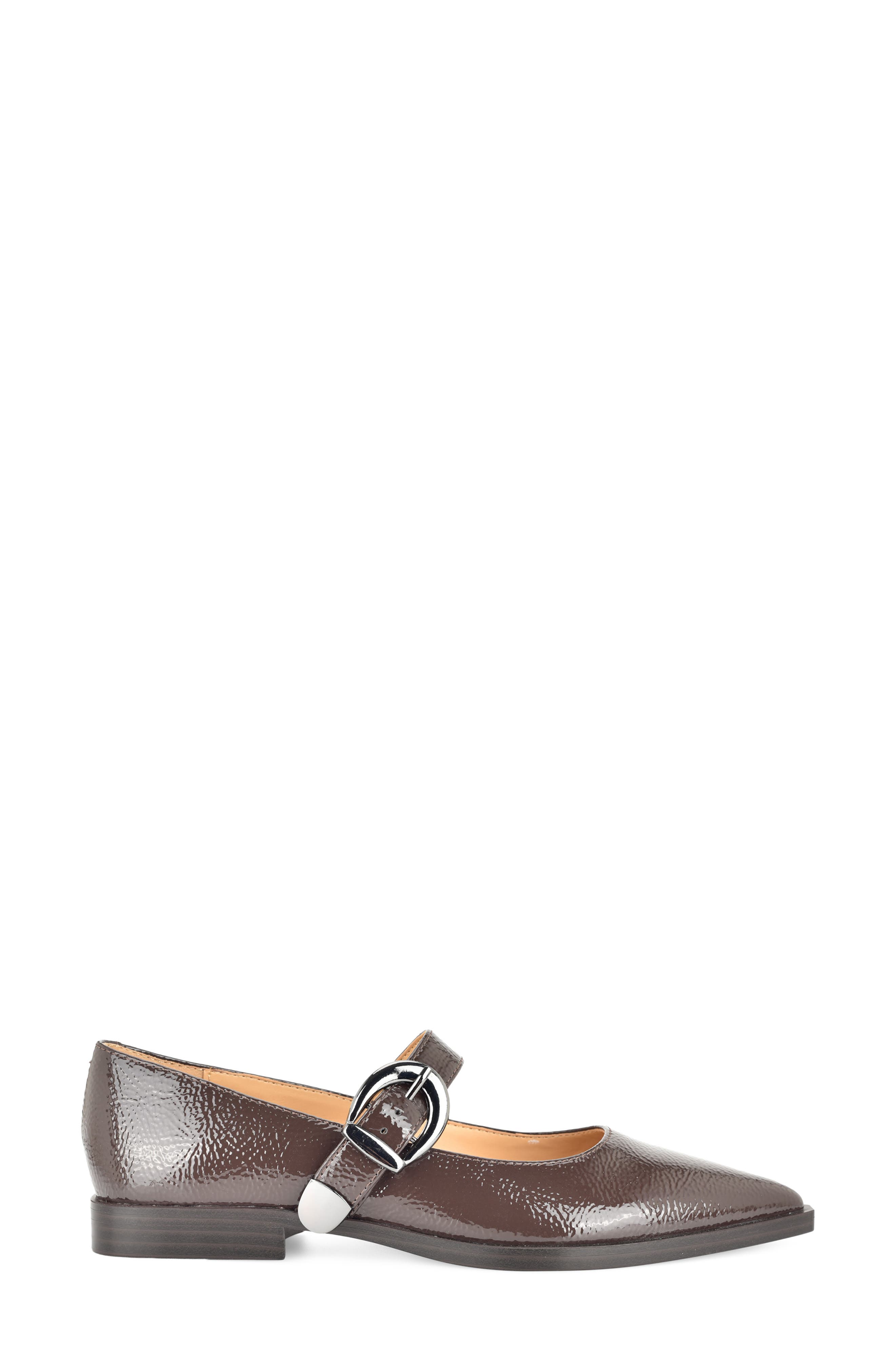 Nine West Katrel Mary Jane Flat, Alternate, color, Dark Brown