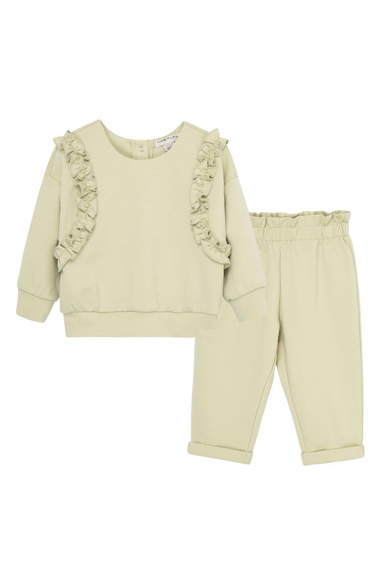 Habitual Kids Ruffle Long Sleeve Top & Pants Set, Main, color, 