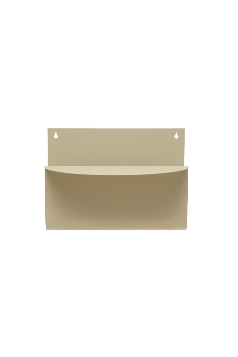 Decorative Hanging Metal Wall Magazine Shelf, Main, color, Cream