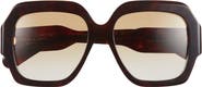 Chloé 56mm Rectangular Sunglasses