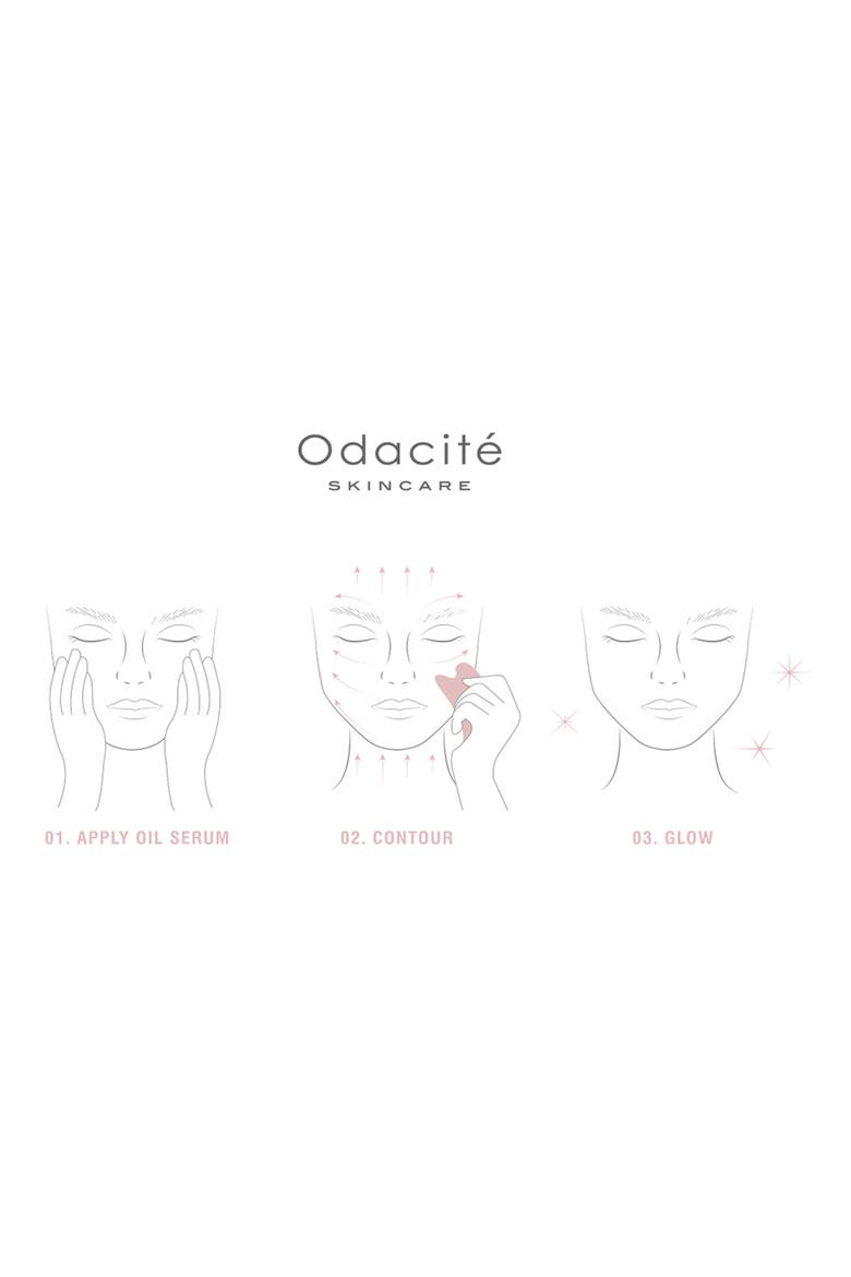 Crystal Contour Gua Sha Beauty Tool, Alternate, color, ROSE QUARTZ