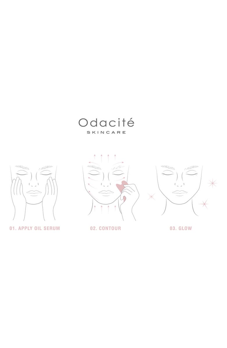 Odacité Crystal Contour Gua Sha Beauty Tool, Alternate, color,