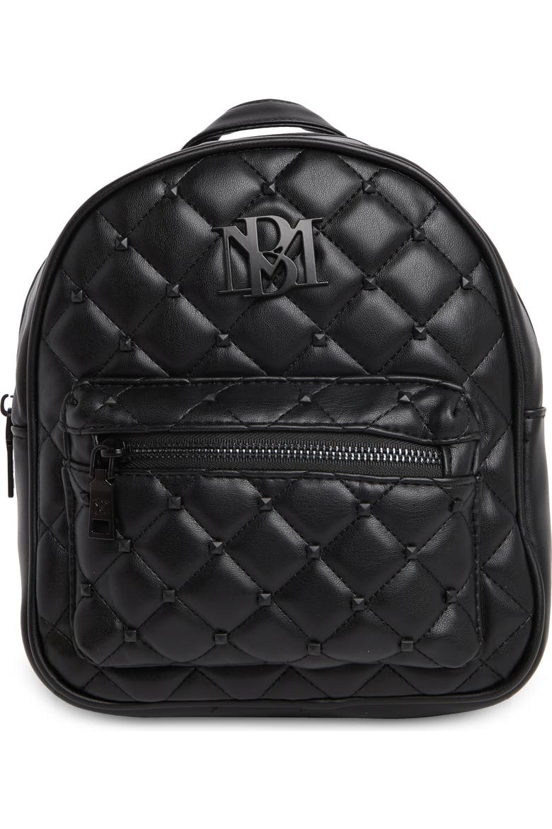 badgley mischka cable leather backpack Sage Scuba and Vegan Belt Bag The BADGLEY MISCHKA Madalyn vegan leather belt bag is a fashionable way to go hands Badgley Mischka Collection Mini Studded