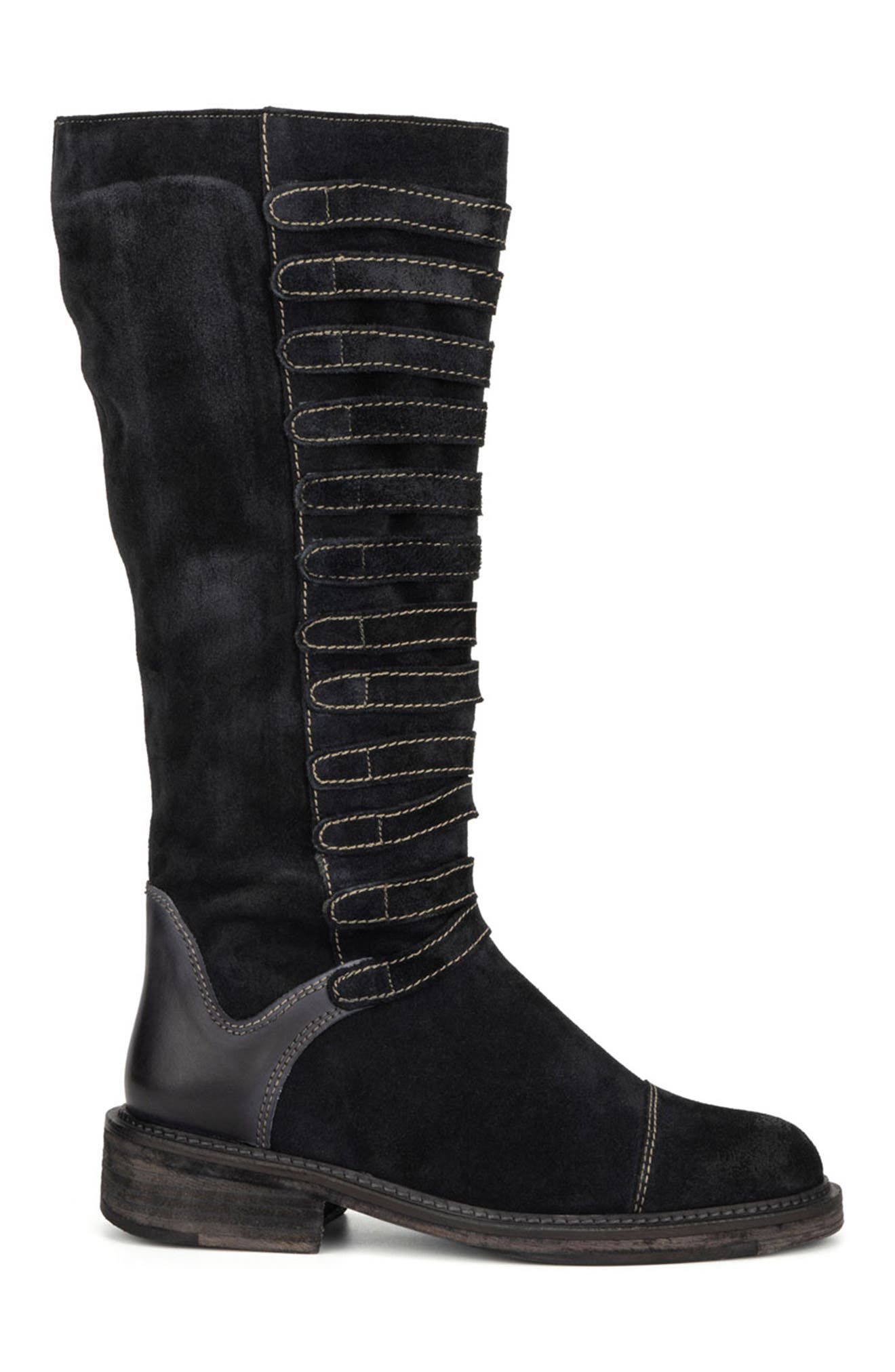 VINTAGE FOUNDRY Evelyn Topstitched Boot, Alternate, color, Black