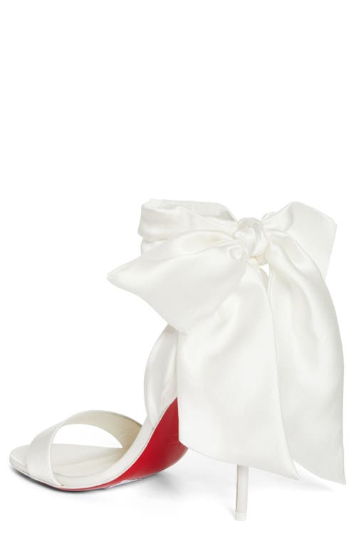 Shop Christian Louboutin Sandale Du Désert Ankle Wrap Sandal In Ivory/snow