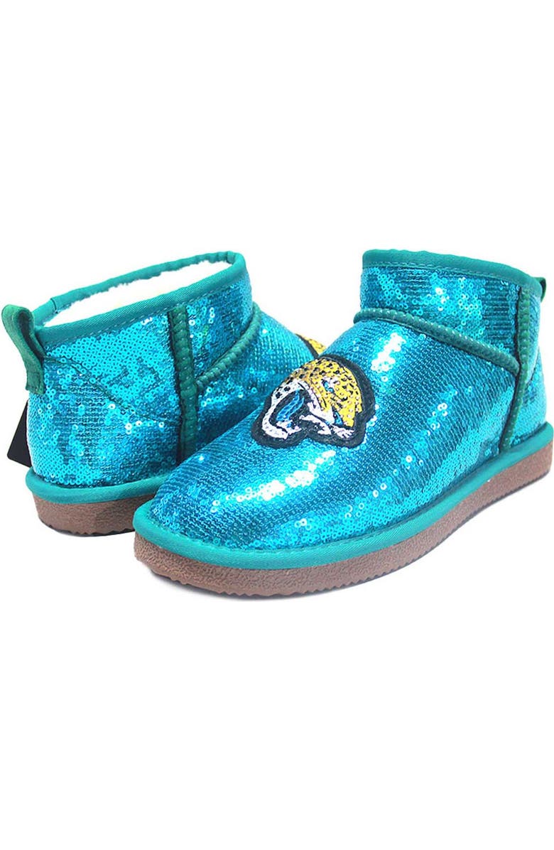 CUCE Women's Cuce Teal Jacksonville Jaguars Sequin Ankle Boots, Main, color,