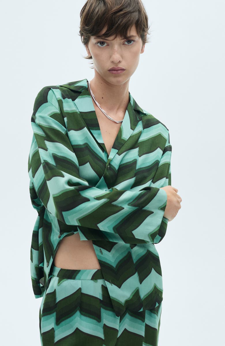 MANGO Print Pull-On Straight Leg Pants, Alternate, color,