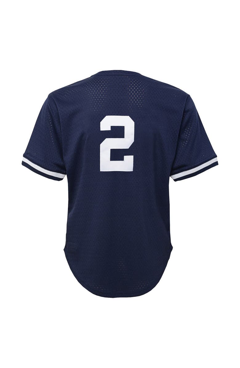 Mitchell & Ness Toddler Mitchell & Ness Derek Jeter Navy New York Yankees Cooperstown Collection Mesh Batting Practice Jersey, Alternate, color, Navy