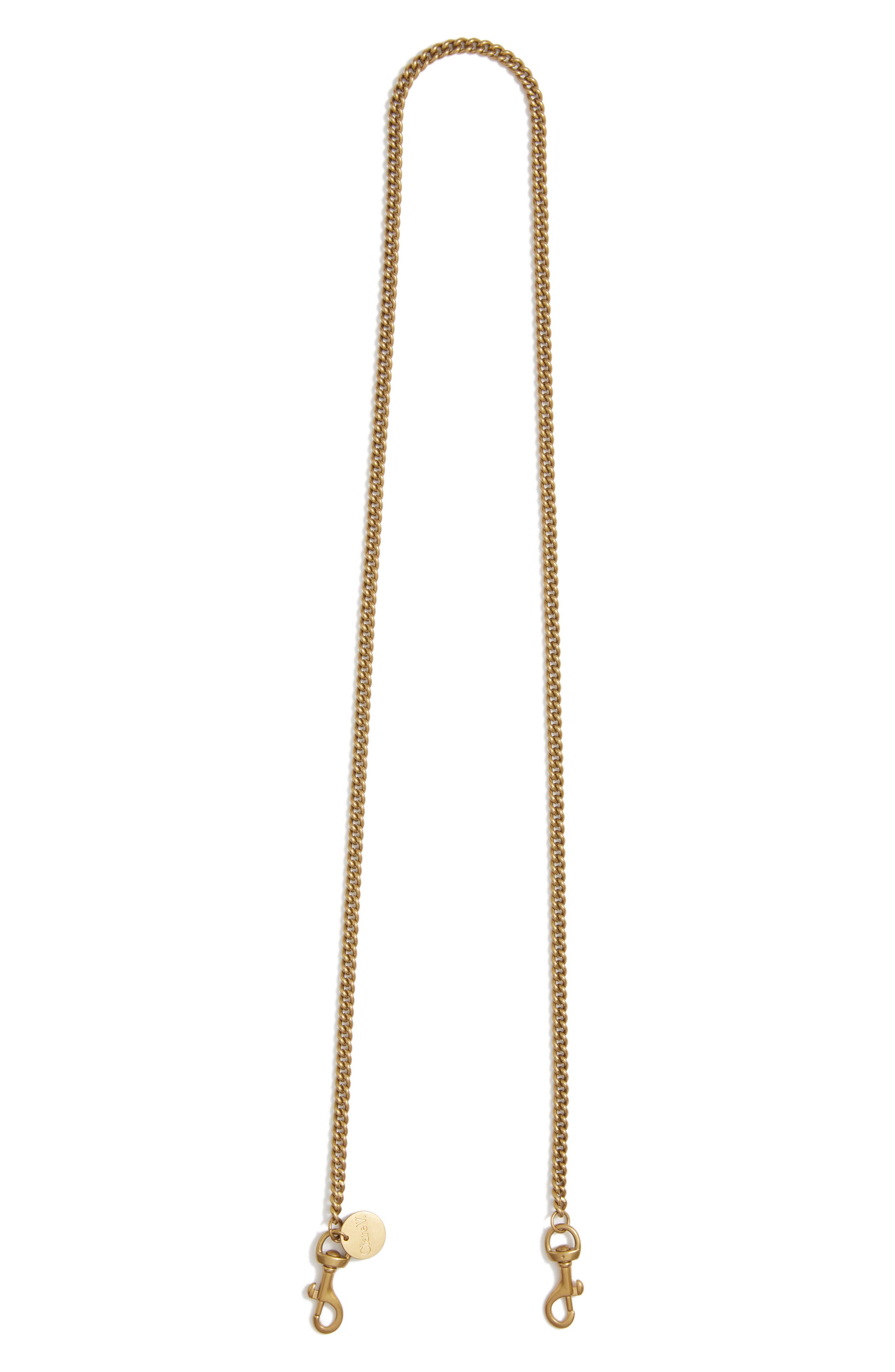 Clare V. Snake Chain Crossbody Strap, Main, color, 