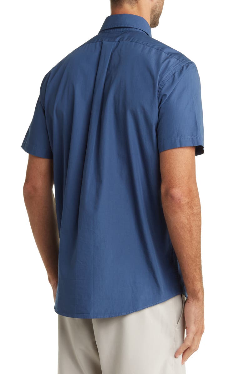 Brooks Brothers Washed Short Sleeve Regent Fit Shirt, Alternate, color, 