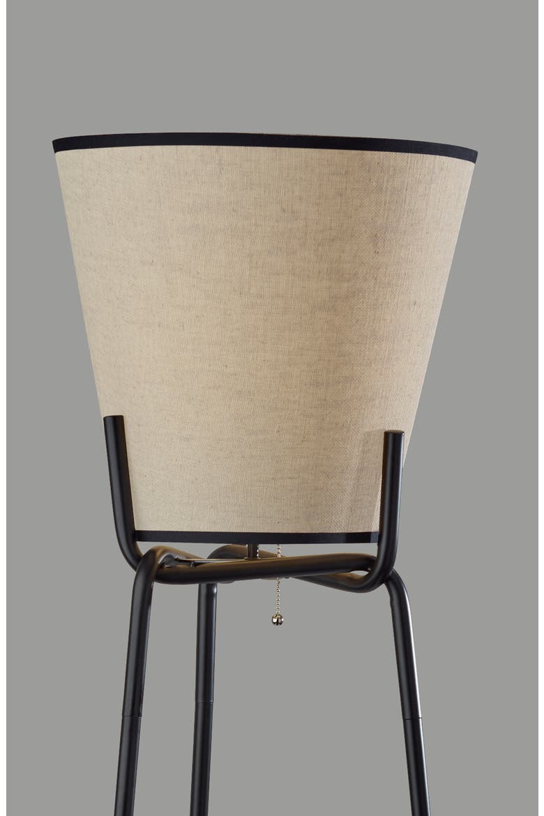 Zeek Shelf Floor Lamp, Alternate, color, BLACK