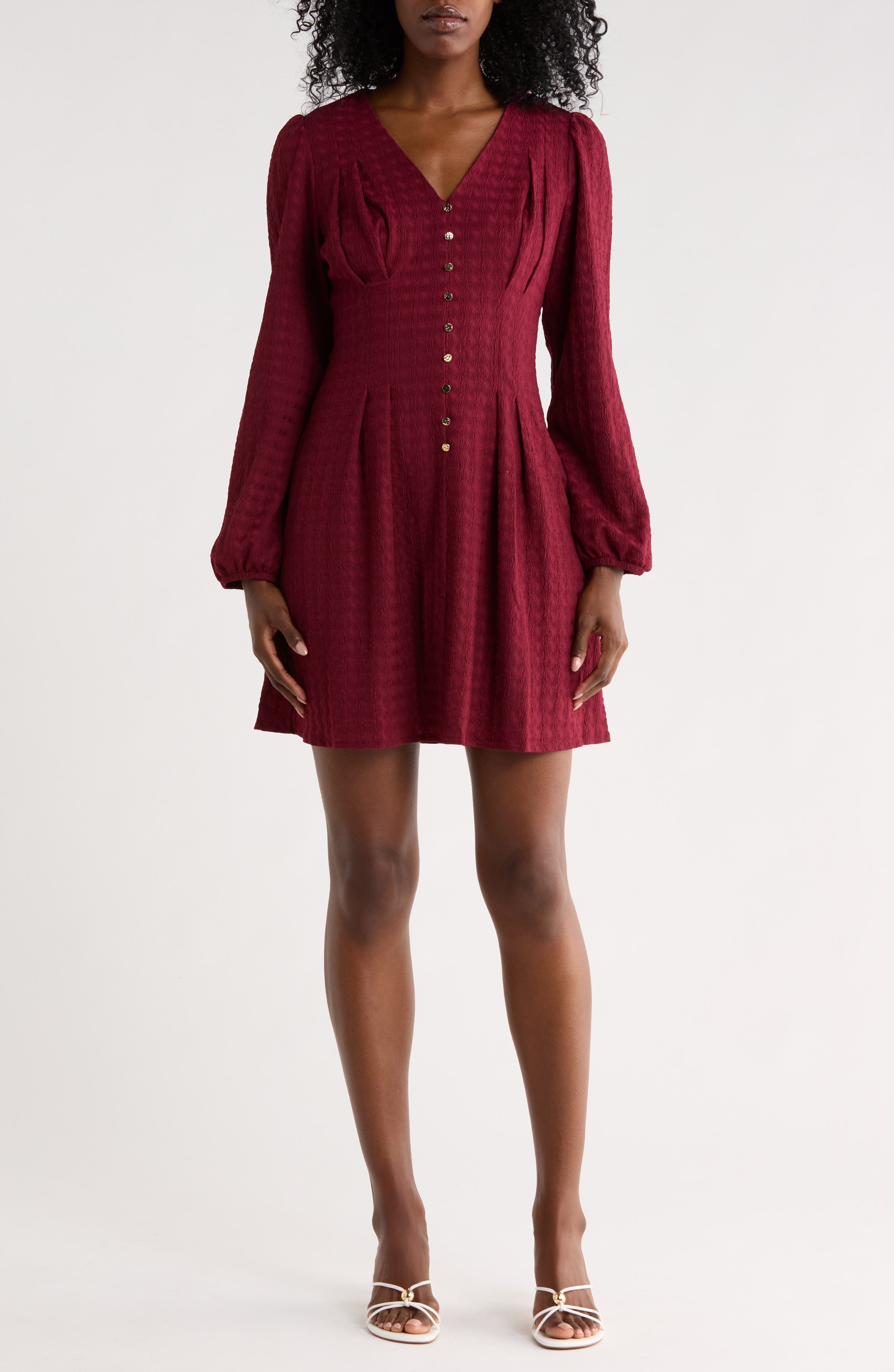 Puff Long Sleeve Dress