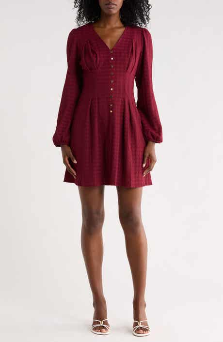 Puff Long Sleeve Dress