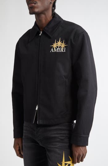 AMIRI Starburst Embroidered Full Zip Blouson Jacket | Nordstrom
