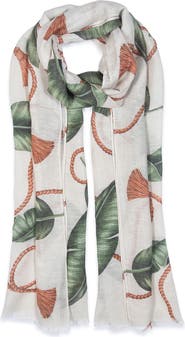 Lauren Ralph Lauren Leaf & Tassel Wrap