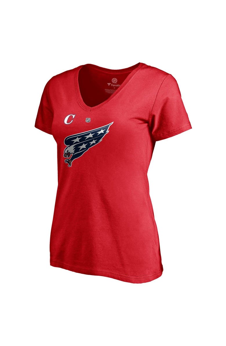 FANATICS Women's Fanatics Branded Alexander Ovechkin Red Washington Capitals 2020/21 Special Edition Authentic Stack Name & Number V-Neck T-Shirt, Alternate, color, 