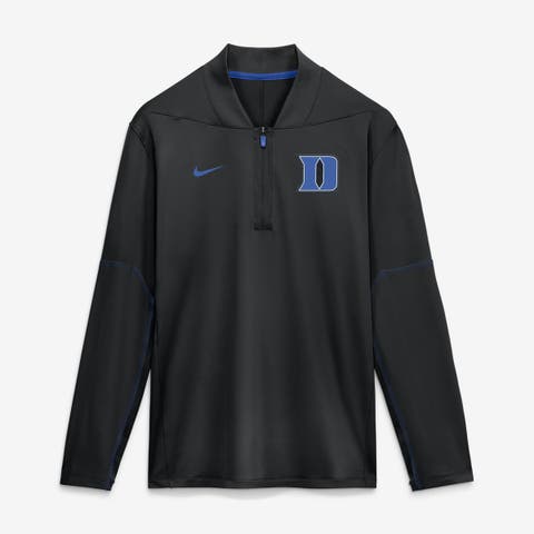 Men's Nike Black Duke Blue Devils 2026 Sideline Midweight Half-Zip Dri-FIT Pullover