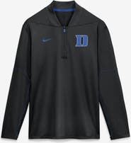 Nike Men's Nike Black Duke Blue Devils 2026 Sideline Midweight Half-Zip Dri-FIT Pullover