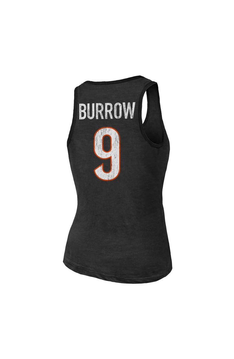Majestic Threads Women's Majestic Threads Heathered Black Cincinnati Bengals Name & Number Tri-Blend Tank Top, Alternate, color, 