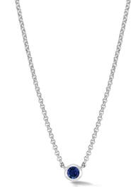 Dower & Hall Blue Sapphire Round Dewdrop Pendant