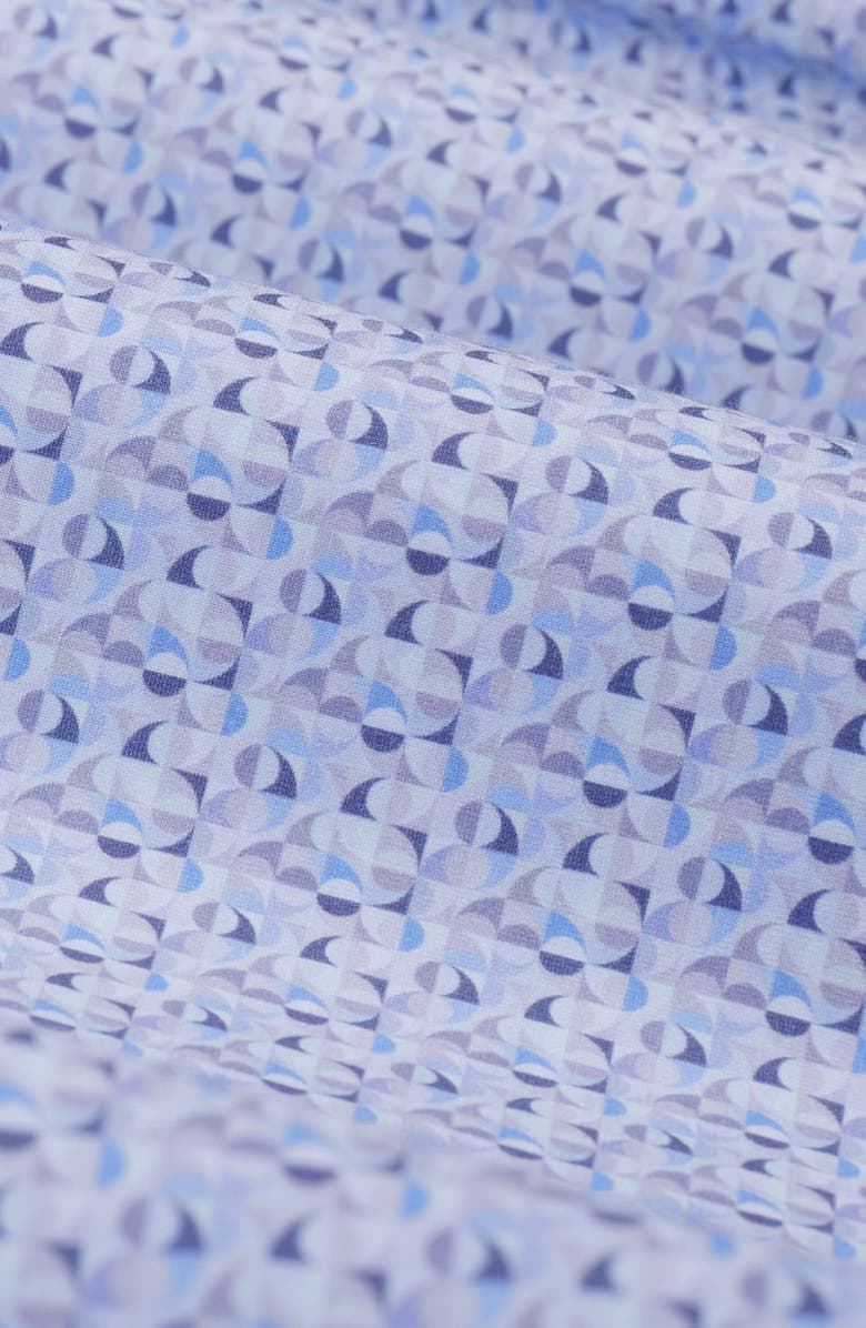 Bugatchi James OoohCotton<sup>®</sup> Geometric Print Button-Up Shirt, Alternate, color, Iris