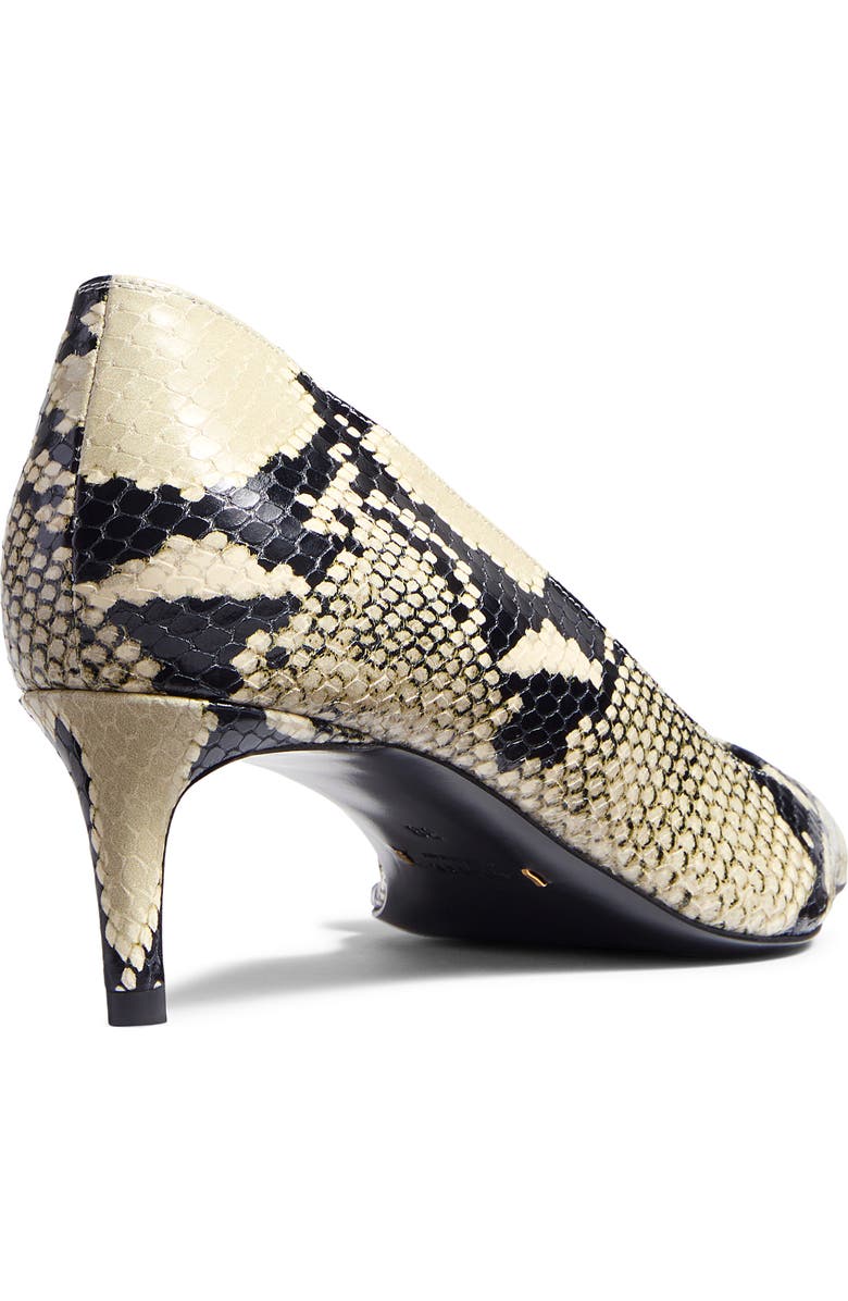 Khaite Jett Snakeskin Embossed Pointed Toe Half d'Orsay Pump, Alternate, color, Natural