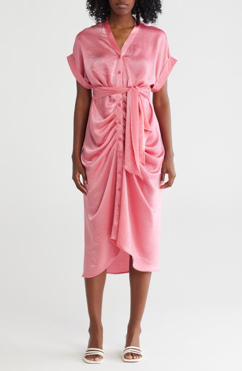 Tony Satin Shirtdress