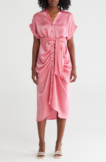 Steve Madden Tony Satin Shirtdress | Nordstromrack
