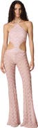 Missoni Flared Trousers In Lamé Viscose With Foliage Pattern
