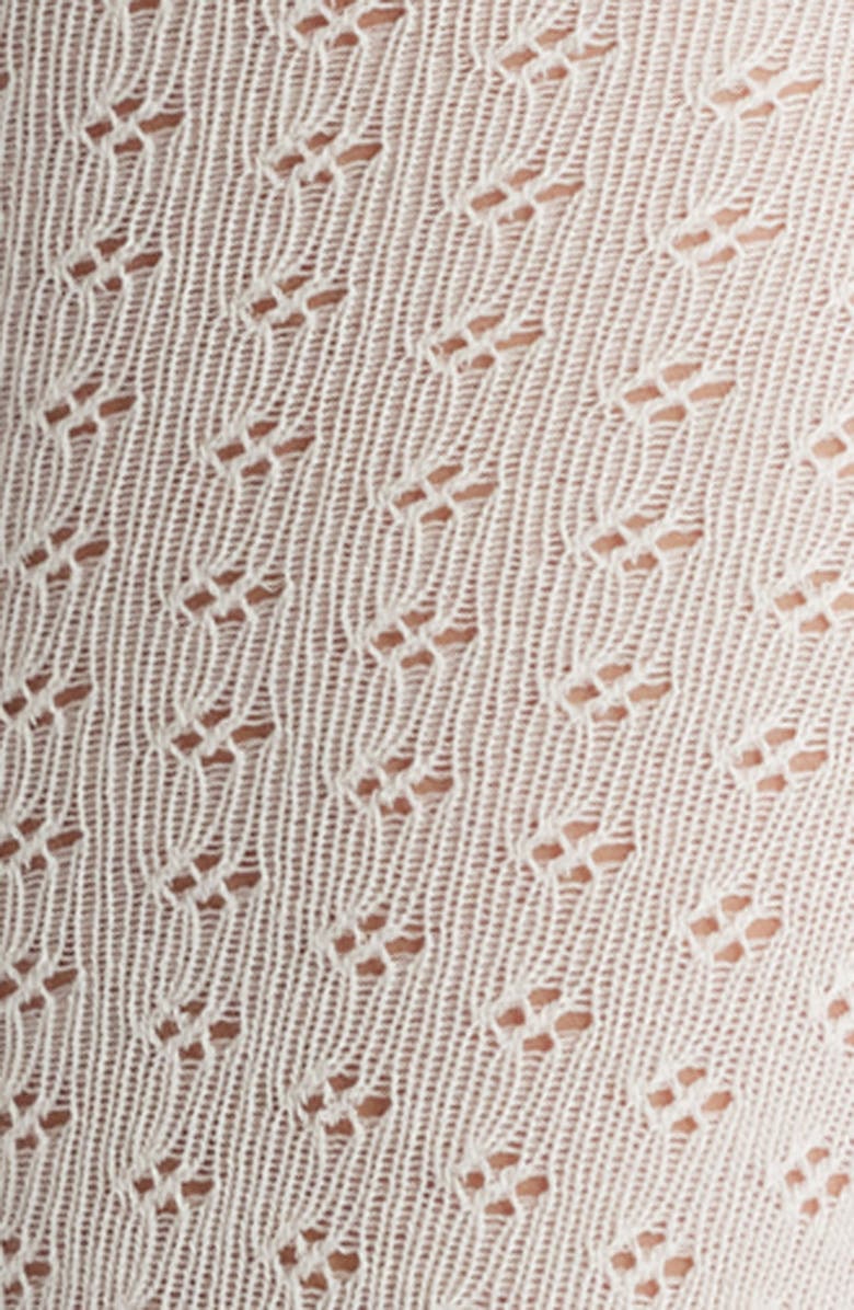 Hue Diamond Pointelle Sweater Tights, Alternate, color, Ivory
