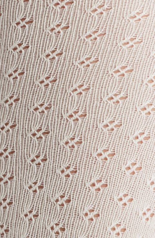 Hue Diamond Pointelle Sweater Tights In White
