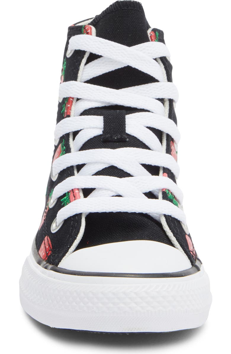 Converse Kids' Chuck Taylor All Star Strawberry Canvas High Top Sneaker, Alternate, color,